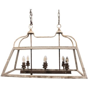 Clayre & Eef 5LMP237 Hanging Lamp Antique White...