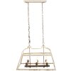 Clayre & Eef 5LMP237 Hanging Lamp Antique White 87x35x60 cm E14/max 6x25W