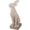 Clayre & Eef 5MG0039 Decorative rabbit cast stone look 27x18x55 cm