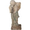 Clayre & Eef 5MG0041 Decorative Angel Stone Statue Beige-Blue 24x27x58 cm