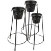 Clayre & Eef 5Y1109 Plant holder upright (set 3) 38x38x79/36x34x61/28x27x49 cm