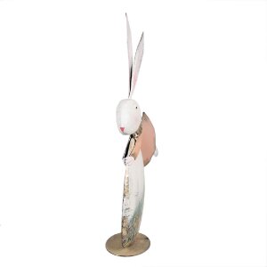 Clayre & Eef 5Y1215 Easter bunny decorative figurine pastel pink 35x11x56 cm