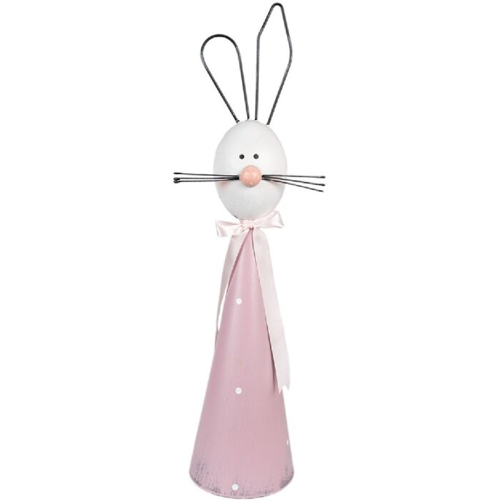 Clayre & Eef 5Y1220 Decorative Rabbit Pink White 18x14x60 cm