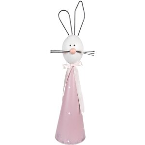 Clayre & Eef 5Y1220 Decorative Rabbit Pink White...