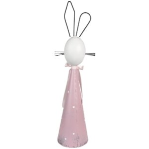 Clayre & Eef 5Y1220 Decorative Rabbit Pink White 18x14x60 cm