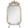 Clayre & Eef 62S296 Table Mirror Antique White 25x6x48 cm Floral Decoration