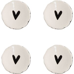 Clayre & Eef 65285 Doorknob Heart White Black...