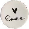 Clayre & Eef 65289 Door knob Love White Black Ø 4x3/6 cm