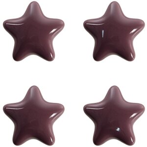 Clayre & Eef 65292 Door knob star Bordeaux Ø...