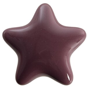 Clayre & Eef 65292 Door knob star Bordeaux Ø 4x3/6 cm