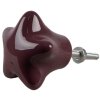 Clayre & Eef 65292 Door knob star Bordeaux Ø 4x3/6 cm