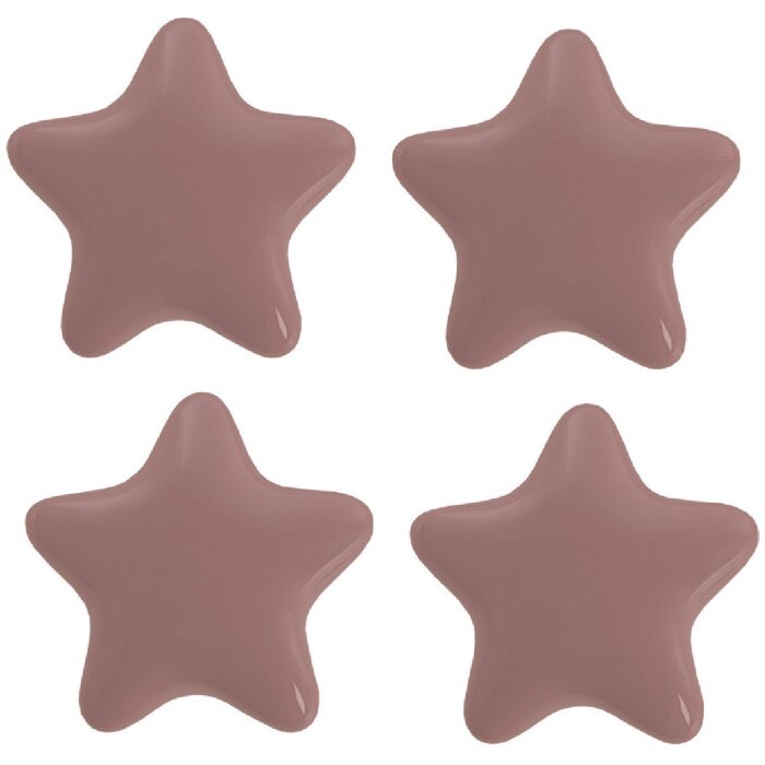 Clayre & Eef 65295 Door knob star taupe Ø 4x3/6 cm