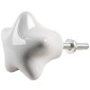 Clayre & Eef 65296 Door knob star shape white Ø 4x3/6 cm