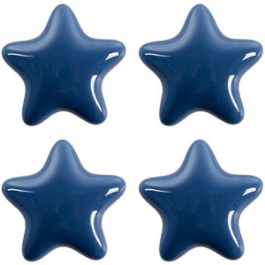 Clayre & Eef 65297 Door knob star shape dark blue...