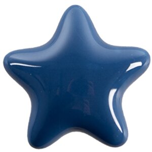 Clayre & Eef 65297 Door knob star shape dark blue 4x3/6 cm