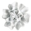 Clayre & Eef 65305 Door knob flower shape ceramic white Ø 6x3/6 cm