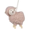 Clayre & Eef 65369 Decoration Hanger Sheep Pink 8x3x6 cm