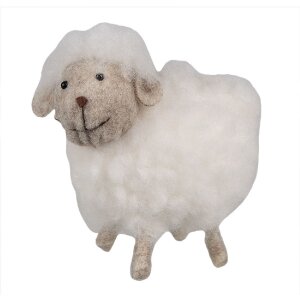 Clayre & Eef 65379 Decoration Sheep 11 cm White