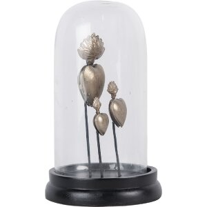 Clayre & Eef 65466 Glass bell jar with heart...