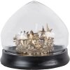 Clayre & Eef 65467 Glass bell jar with crown decoration Ø 13x12 cm