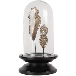 Clayre & Eef 65469 Glass bell jar with heart...