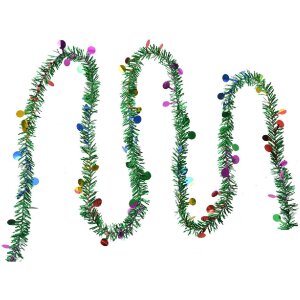 Clayre & Eef 65486 Christmas garland green colourful...