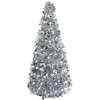 Clayre & Eef 65511 Christmas Tree Decoration Silver Ø 21x50 cm