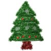 Clayre & Eef 65529 Wall Decoration Christmas Tree Green 25x3x35 cm