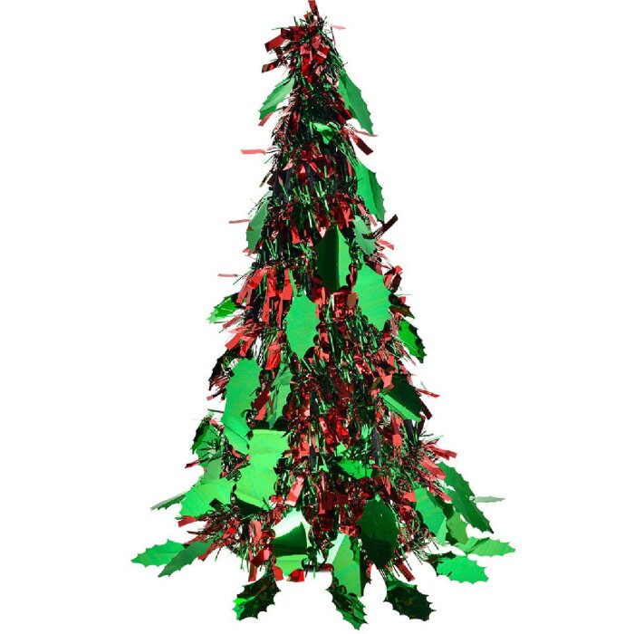 Clayre & Eef 65540M Christmas tree Ø 16x38 cm Green Red