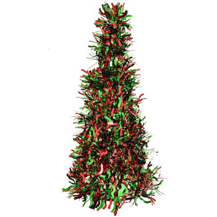 Clayre & Eef 65543M Decoration Christmas Tree Red Green Ø 17x38 cm