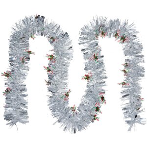 Clayre & Eef 65548 Christmas garland silver with...