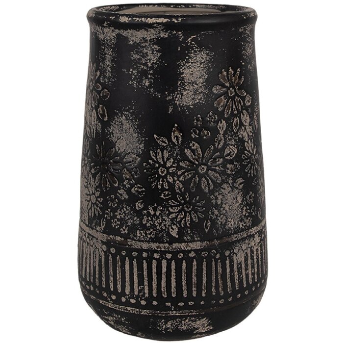 Clayre & Eef 6CE1709 Decoration Vase Grey Ø 14x22 cm