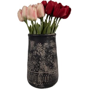 Clayre & Eef 6CE1709 Decoration Vase Grey Ø 14x22 cm