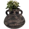 Clayre & Eef 6CE1711 Decoration Flower Pot Grey Ø 15x13 cm