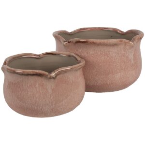 Clayre & Eef 6CE1716P Decoration Flower Pot Pink Ø 20x11 cm