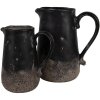 Clayre & Eef 6CE1718L Decoration Jug Black 21x15x22 cm