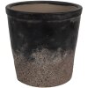 Clayre & Eef 6CE1719S Decoration Flower Pot Ø 12x11 cm Black Grey