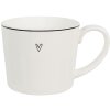 Clayre & Eef 6CEMU0142 Mug Heart White 12x8x7 cm 275 ml