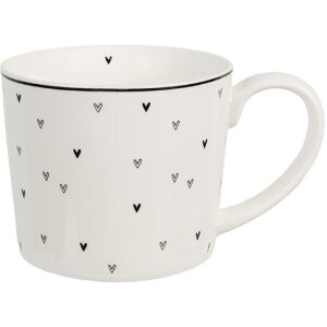 Clayre & Eef 6CEMU0144 Mug white with black hearts...