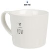 Clayre & Eef 6CEMU0148 Mug white 12x8x7 cm 275 ml Love motif