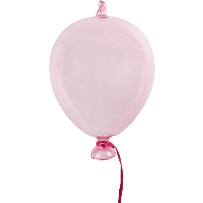 Clayre & Eef 6GL4436 Hanging Decoration Balloon Pink Ø 7x14 cm