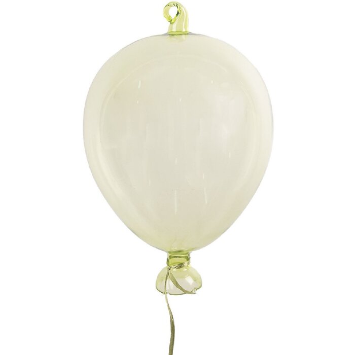 Clayre & Eef 6GL4443 Decorative Hanging Balloon Glass Green Ø14x21cm