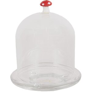 Clayre & Eef 6GL4444 Glass Bell Jar Red White...