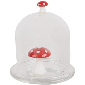 Clayre & Eef 6GL4444 Glass Bell Jar Red White...