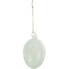 Clayre & Eef 6GL4449 Decoration Hanging Egg Glass Green Ø 6x10 cm