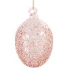 Clayre & Eef 6GL4450 Hanging Egg Decoration Ø 6x9 cm Pink Glass