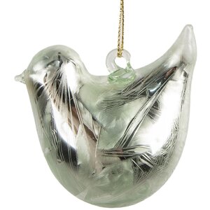 Clayre & Eef 6GL4453 Decoration hanger bird glass...