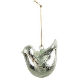 Clayre & Eef 6GL4453 Decoration hanger bird glass...