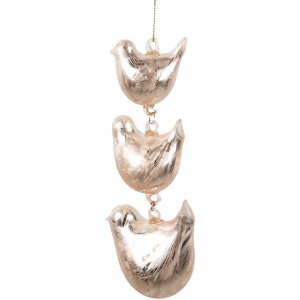 Clayre & Eef 6GL4456 Hanging Birds Decoration Beige...