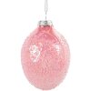 Clayre & Eef 6GL4457 Easter Pendant Egg Pink Glass Ø 6x9 cm